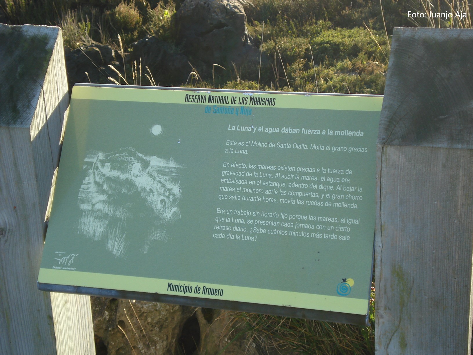 Cartel en la Reserva Natural de las Marismas de Santoña.	Juanjo Aja