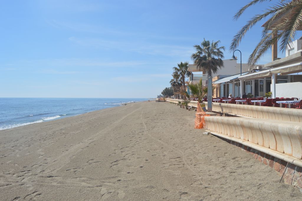 Playa de Pozo del Esparto (Durante las obras)