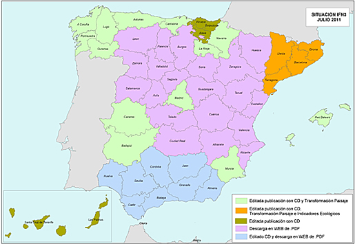 Situación del IFN3 julio 2011