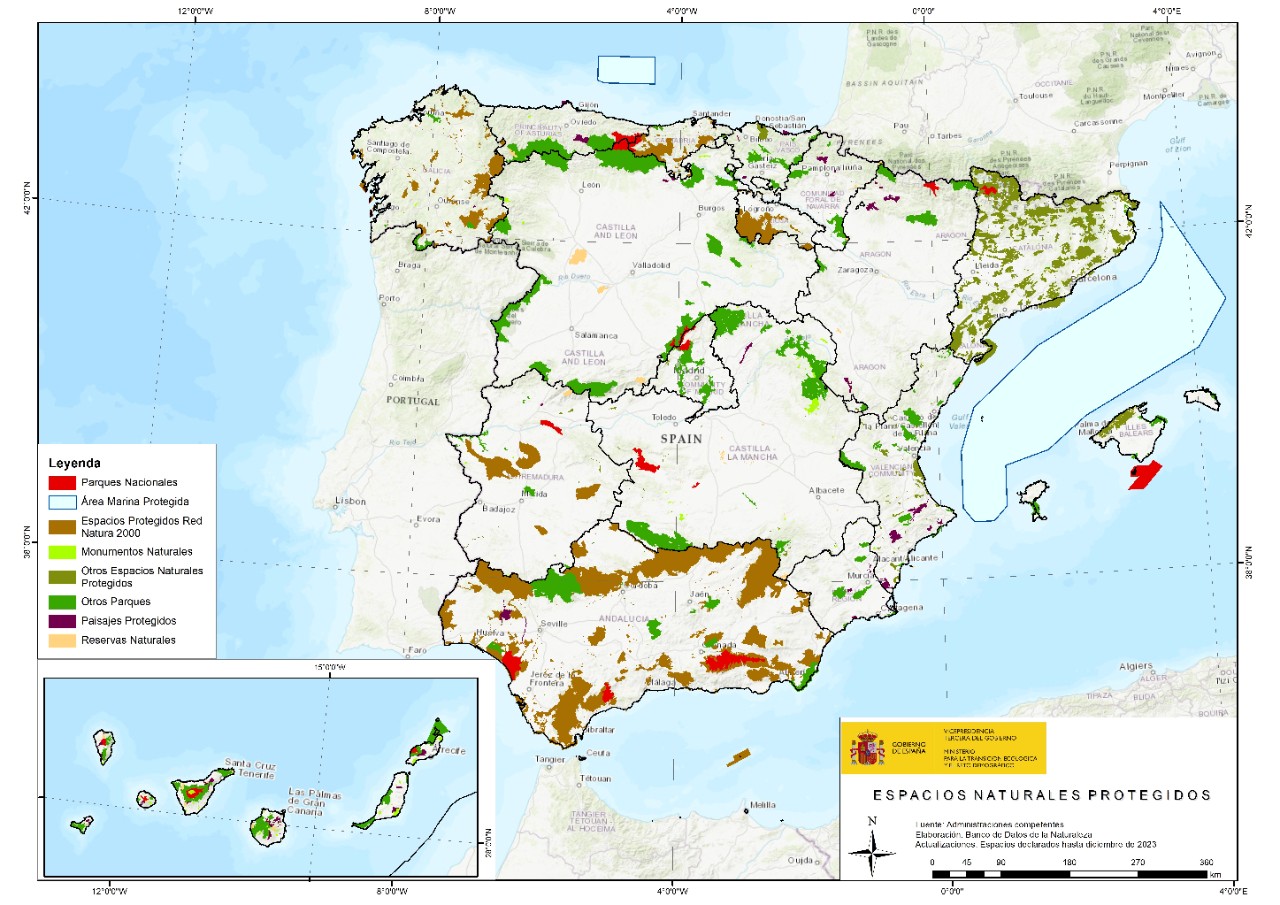 Mapa de Espacios Naturales Protegidos (ENP)